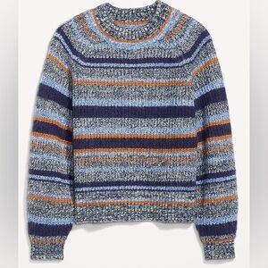 Old Navy Mockneck Cropped Striped Sweater (XL)